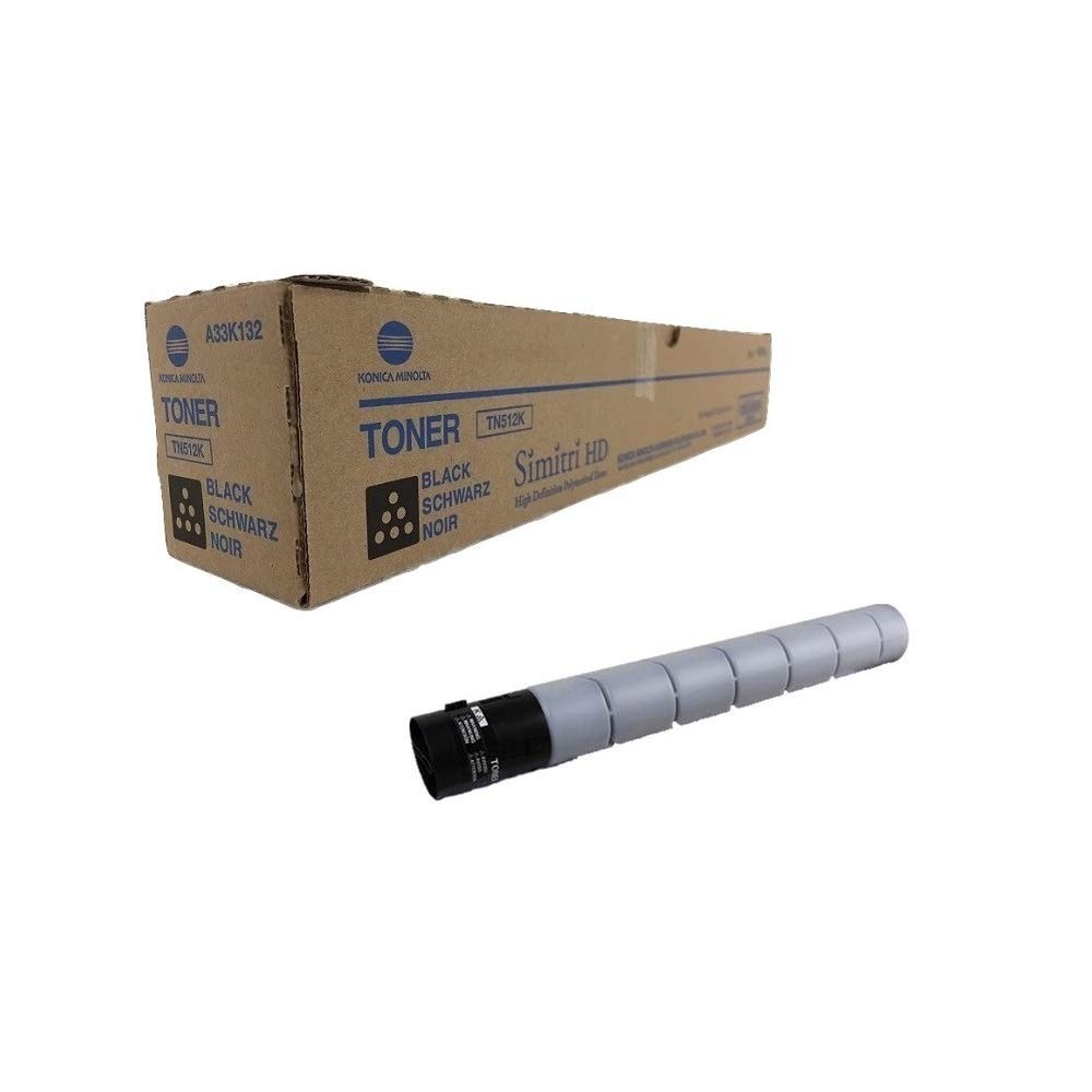 Konica TN-512 Black Standard Yield Toner Cartridge (A33K132) in Retail Packaging