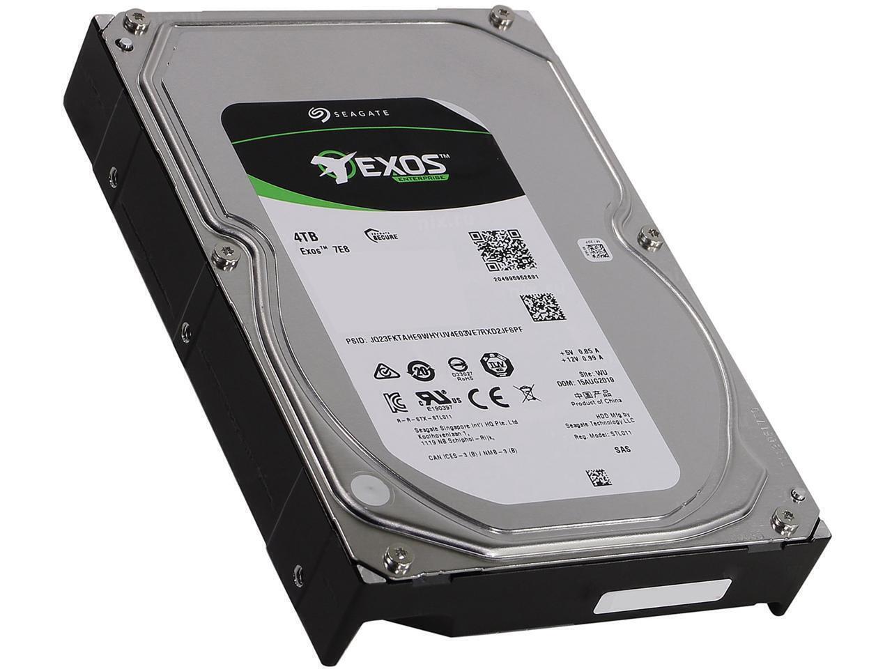 Seagate EXOS Enterprise 4TB 7.2K RPM 12Gb/s SAS Hard Disk Drive ST4000NM003A