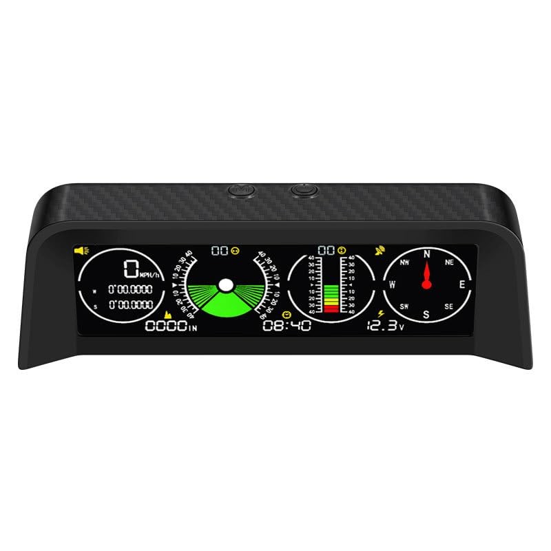 Car Inclinometer for Off-Road Driving Digital GPS Speedometer HUD, Multi-Func...