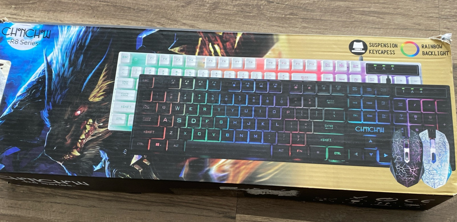 CHNCHW R8 Series Gaming Keyboard and Mouse 1910B Rainbow Backlight/f