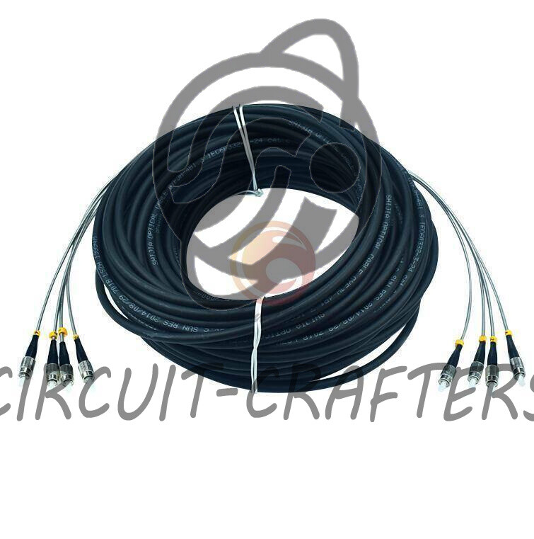 1PCS New 10M Field Outdoor ST-ST 4 Strand 9/125 Single Mode Fiber Patch Cord