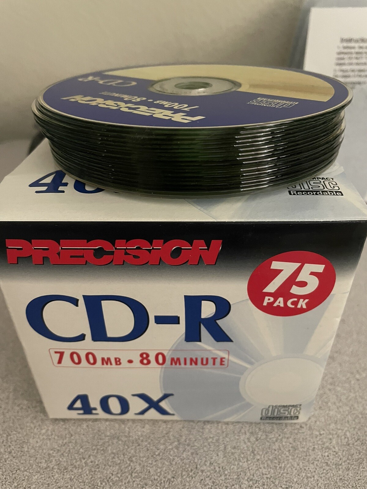 Precision CD-R 40X 80 min 700 mb Open Box 16 Count blank discs