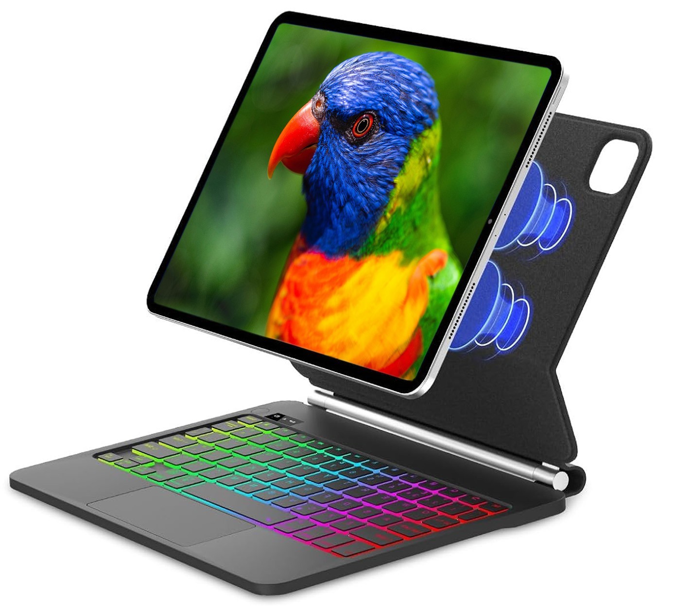 Keyboard/Trackpad/Case for iPad Air/Pro 11" - Multi-Compatible - Black
