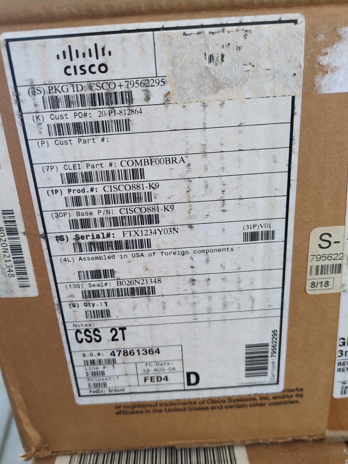 NEW CISCO C881-K9 Cisco 880 Series Integrated Services Router