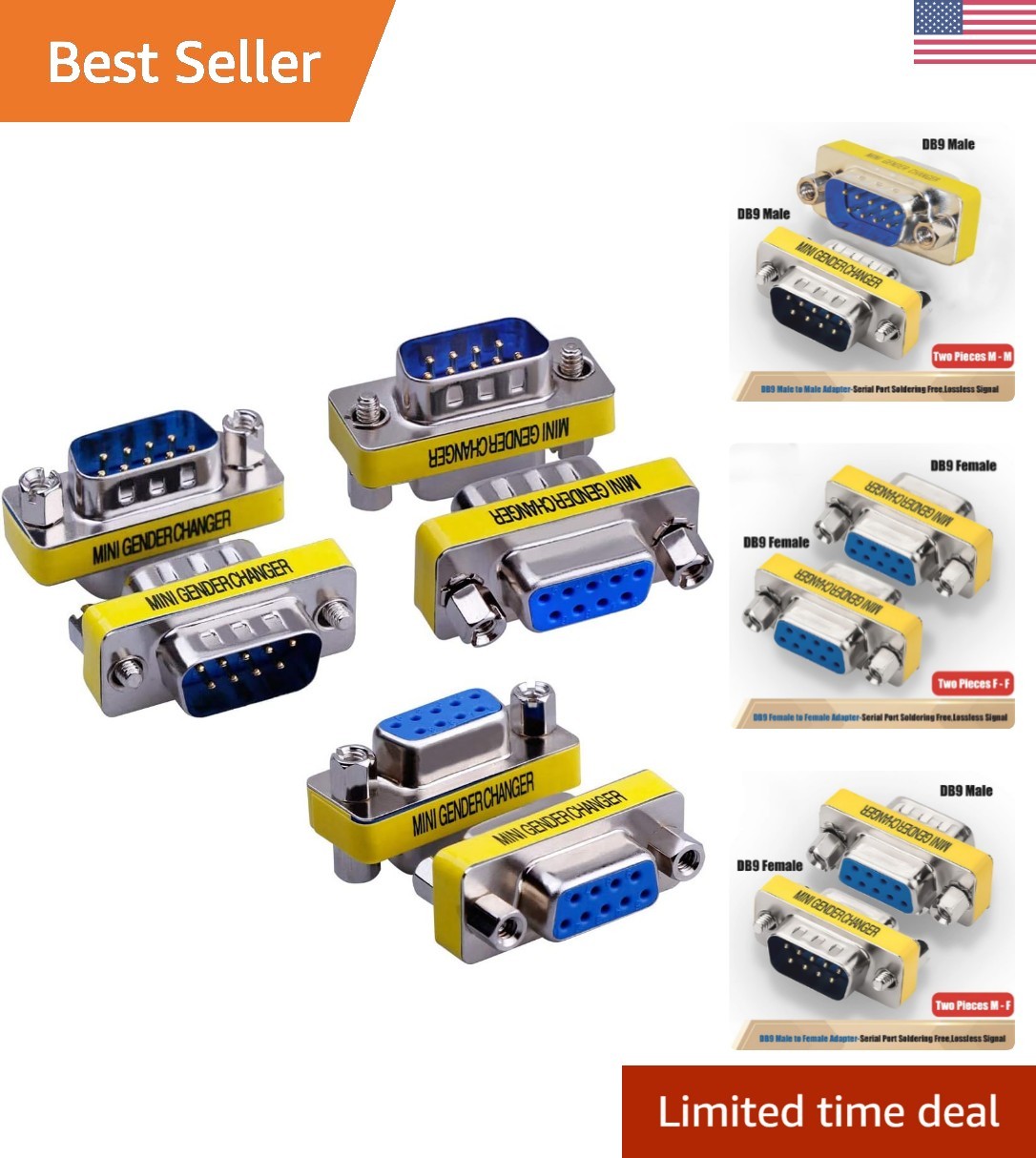 Versatile DB9 Serial Adapter Set: 6-Pack for Seamless Device Connectivity