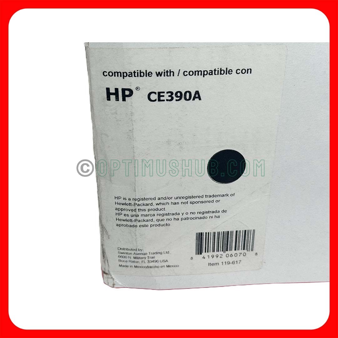Office Depot HP CE390A Compatible Black Toner Cartridge 119-617 M603 M4555 MFP