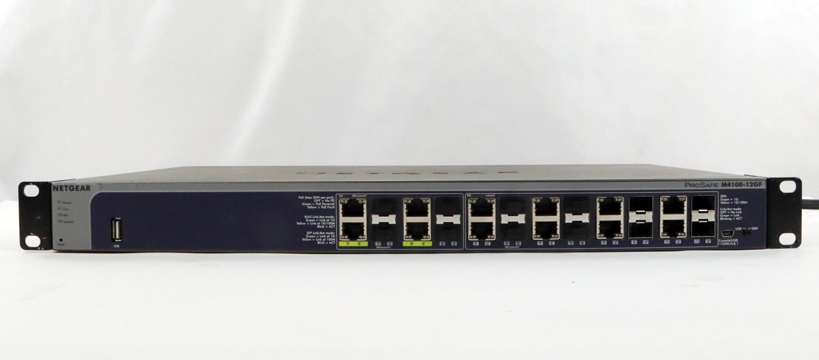 NetGear ProSafe M4100-12GF V1H2 Gigabit PoE Managed Network Switch GSM7212F