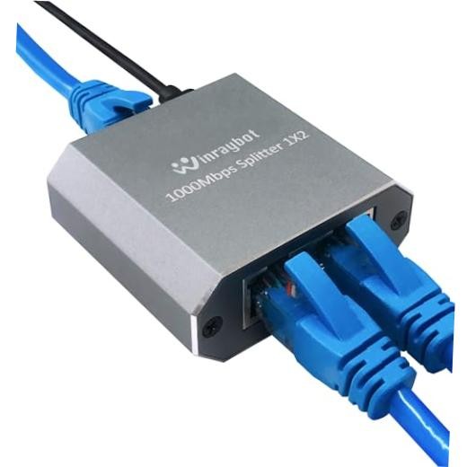 Ethernet Splitter 1 to 2 RJ45 Gigabit Network 1GB Ethernet Splitter 1 to 2