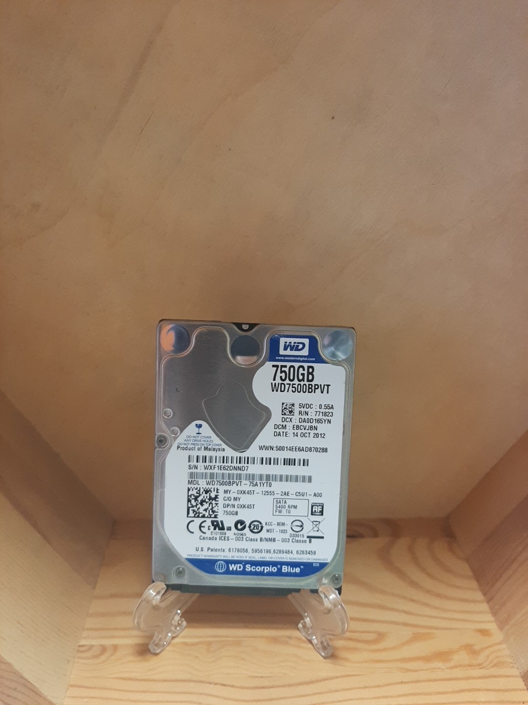 WD7500BPVT Western Digital 750GB 2.5" Laptop Hard Disk Drive WD7500BPVT-75A1YT0