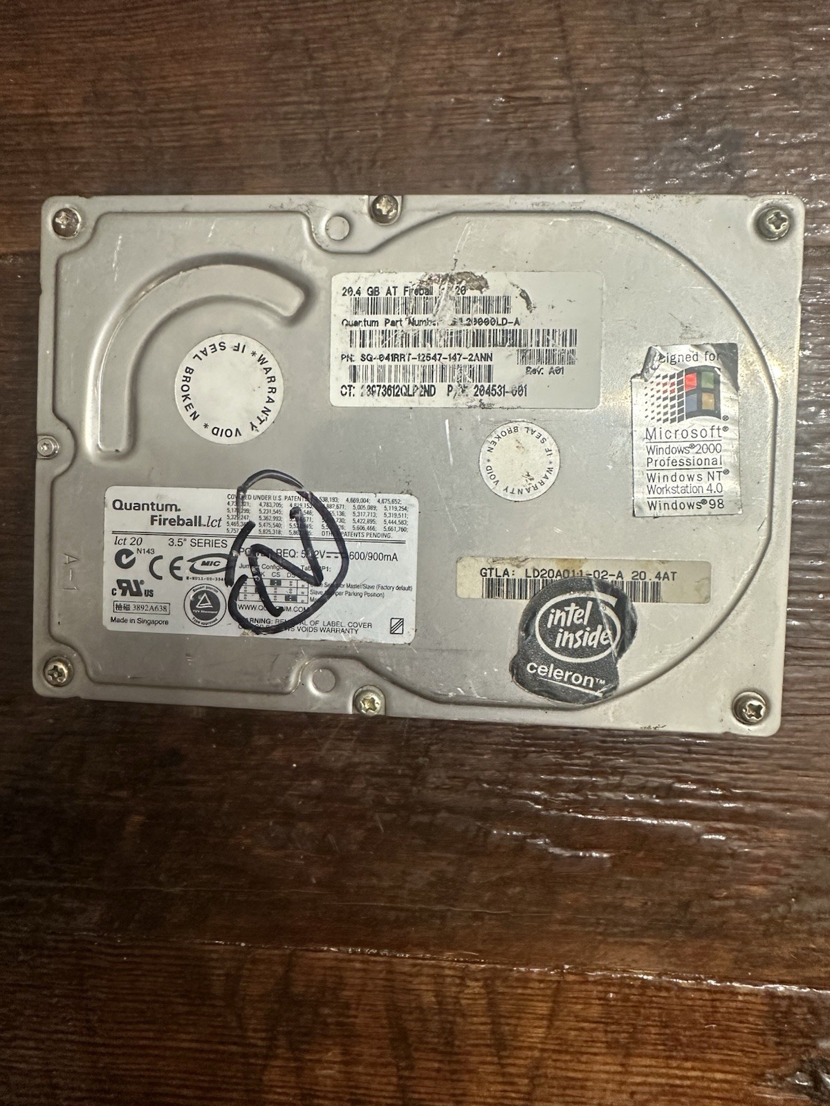 Quantum Fireball Lct20 20.4GB IDE Pata 3.5 Hard Drive Vintage HDD