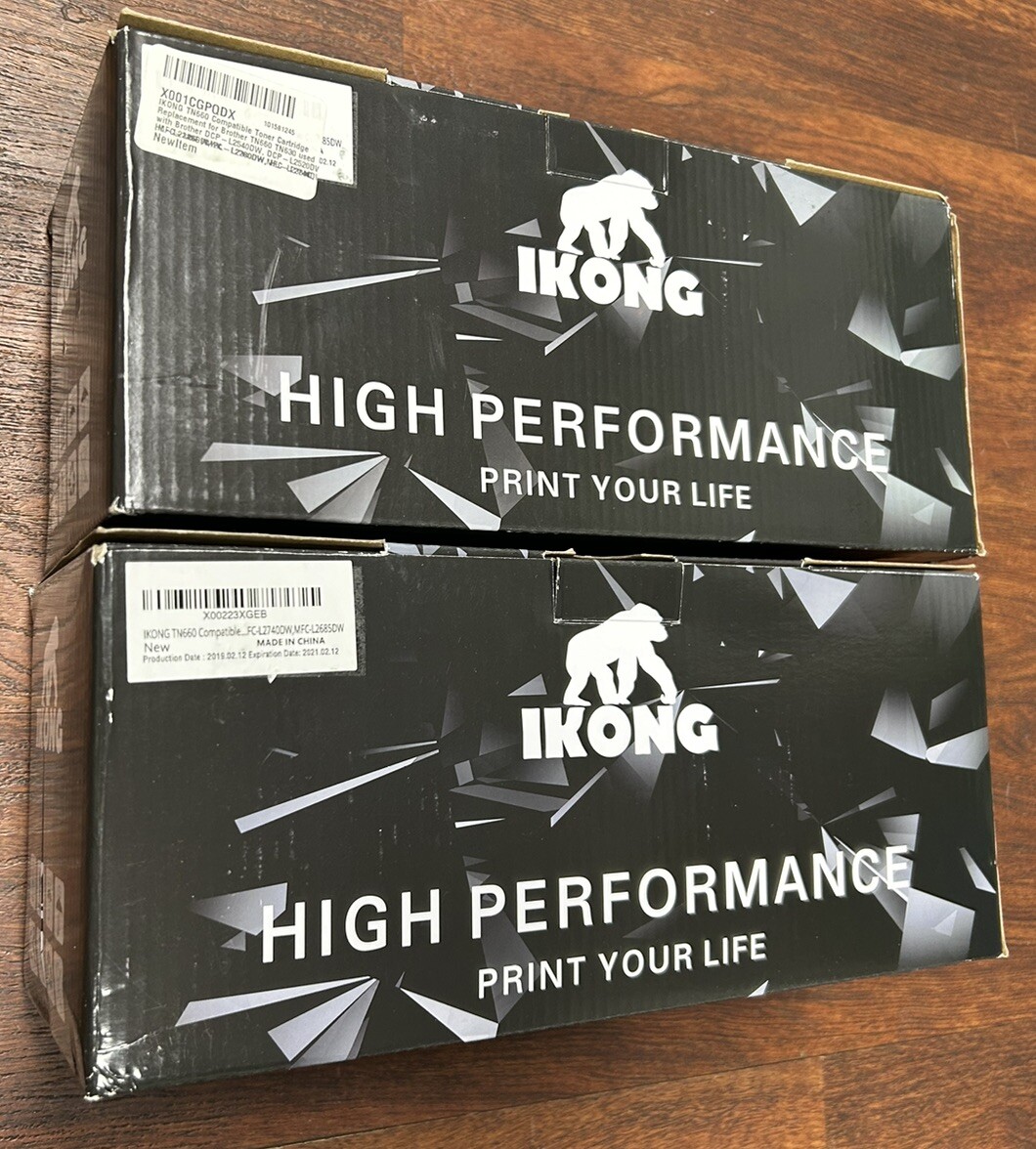 IKONG Two Compatible Replacement for Brother TN660 High Yield Black Toner