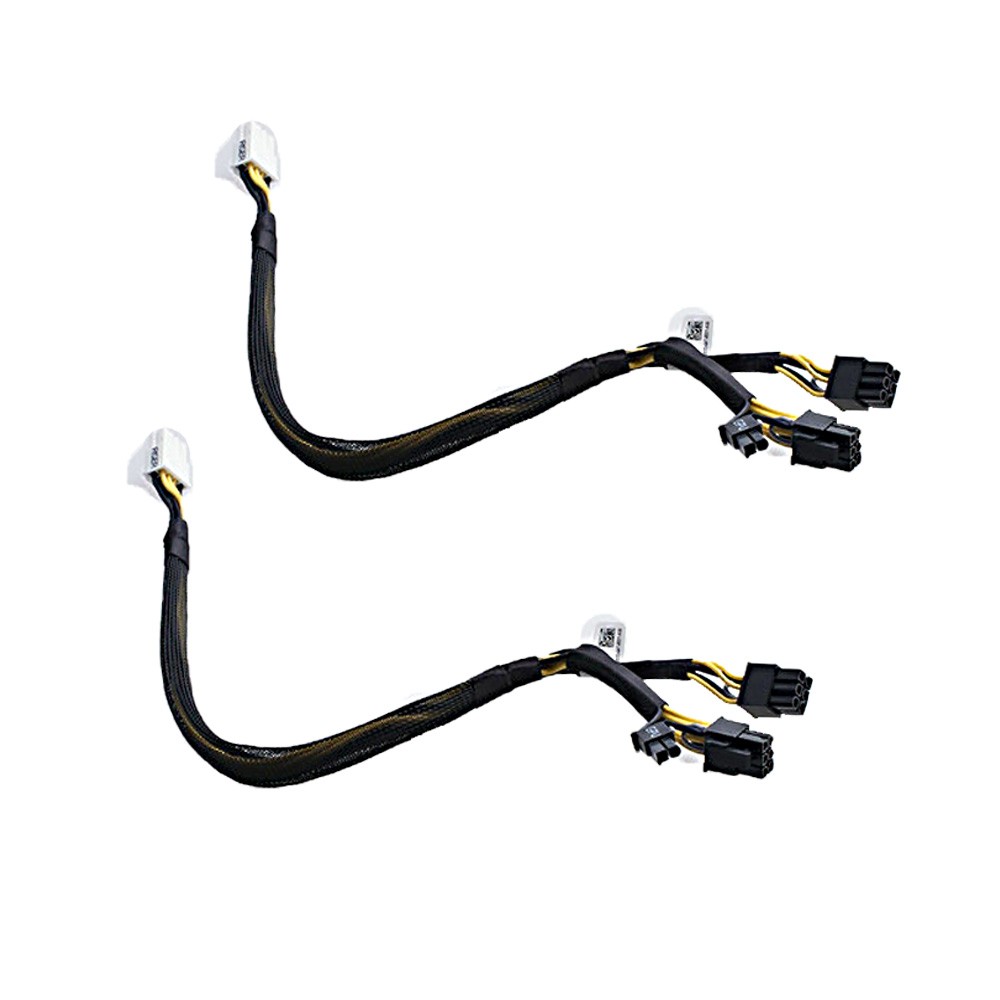 2PCS Power Adapter Splitter Cable For Dell PowerEdge T620 T630 GPU 8p to 6p+8p