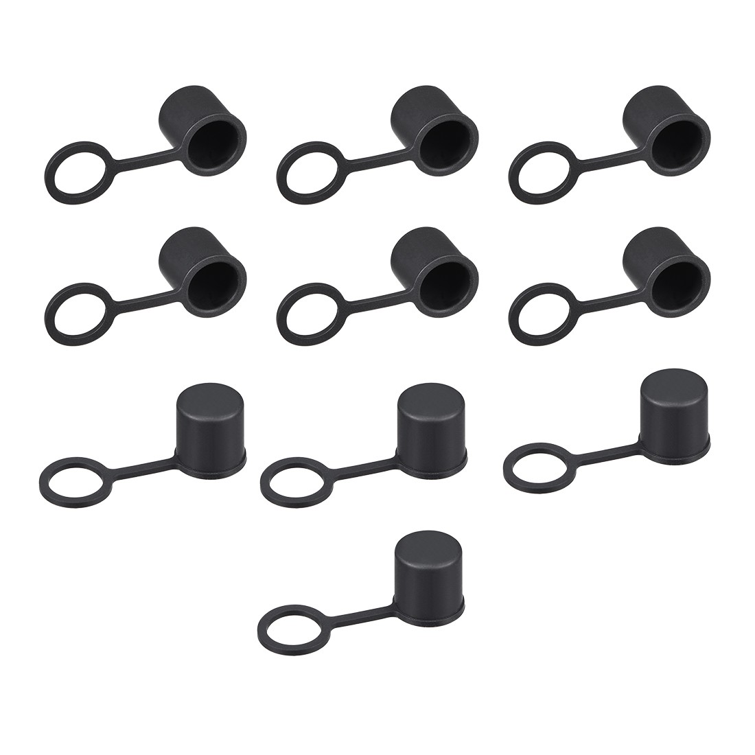 10 x Silicone BNC-B Anti-Dust Stopper Cap Cover for Female Jack Black