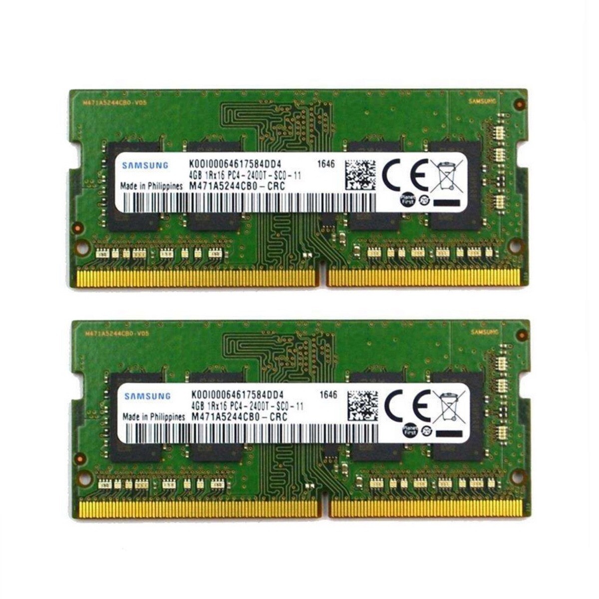 Samsung 8GB (2X 4GB ) DDR4 2400MHz PC4-19200 SODIMM Memory Ram M471A5244CBO-CRC