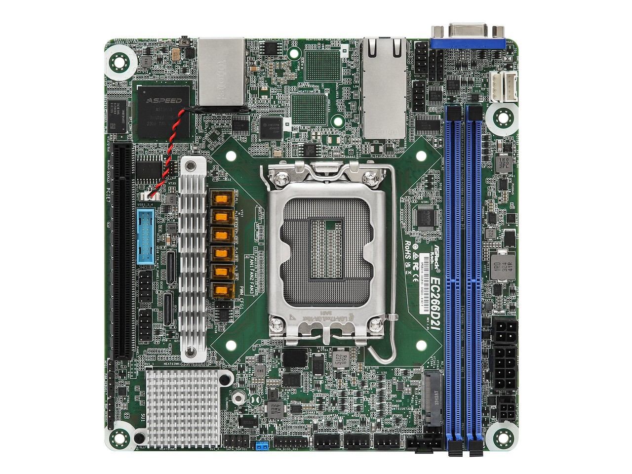ASRock Rack Server Motherboard EC266D2I Mini-ITX 2x 1GLan Single Socket  (LGA