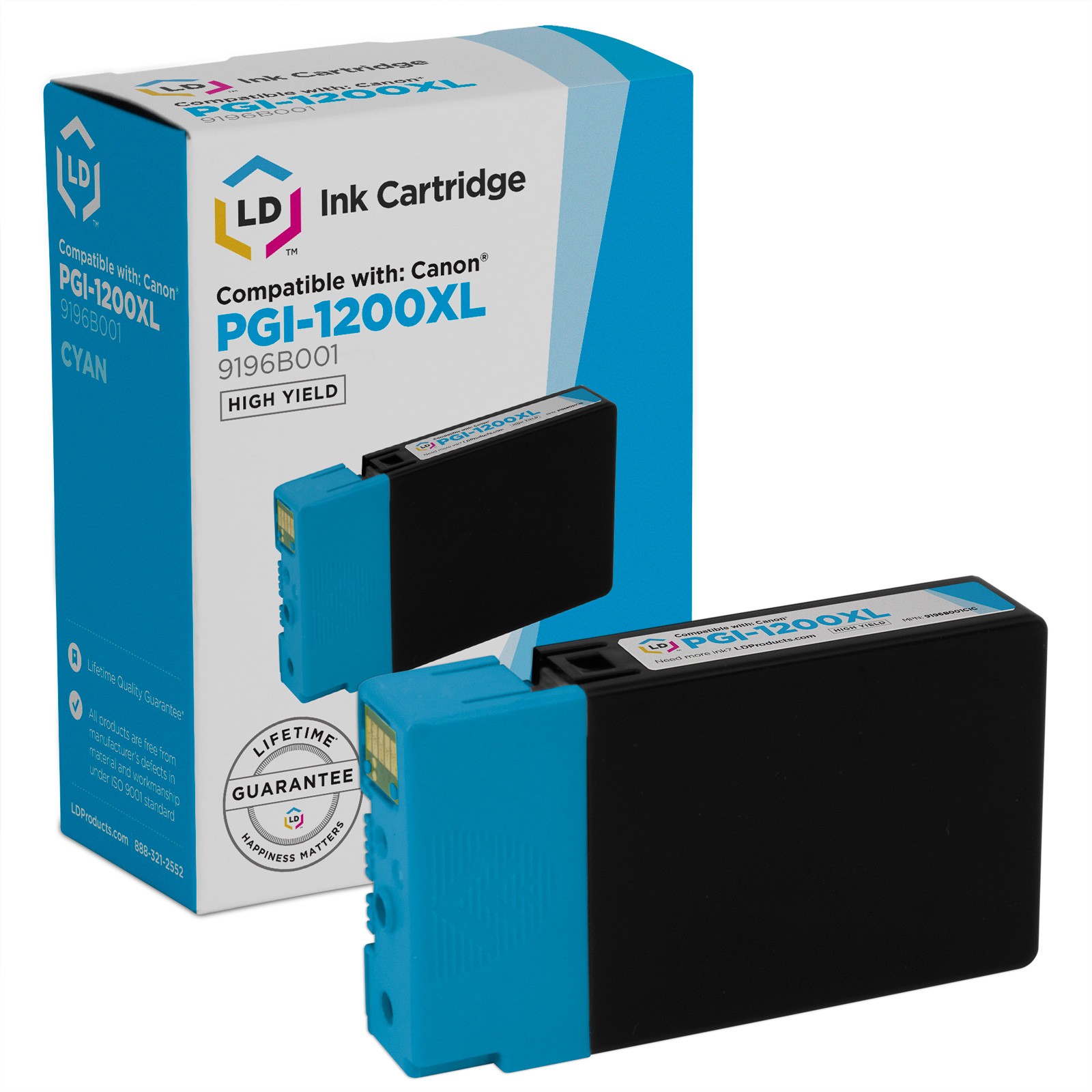 LD 9196B001 PGI-1200XL Cyan Ink Cartridge for Canon MB2320 MB2020 MB2120 MB2720
