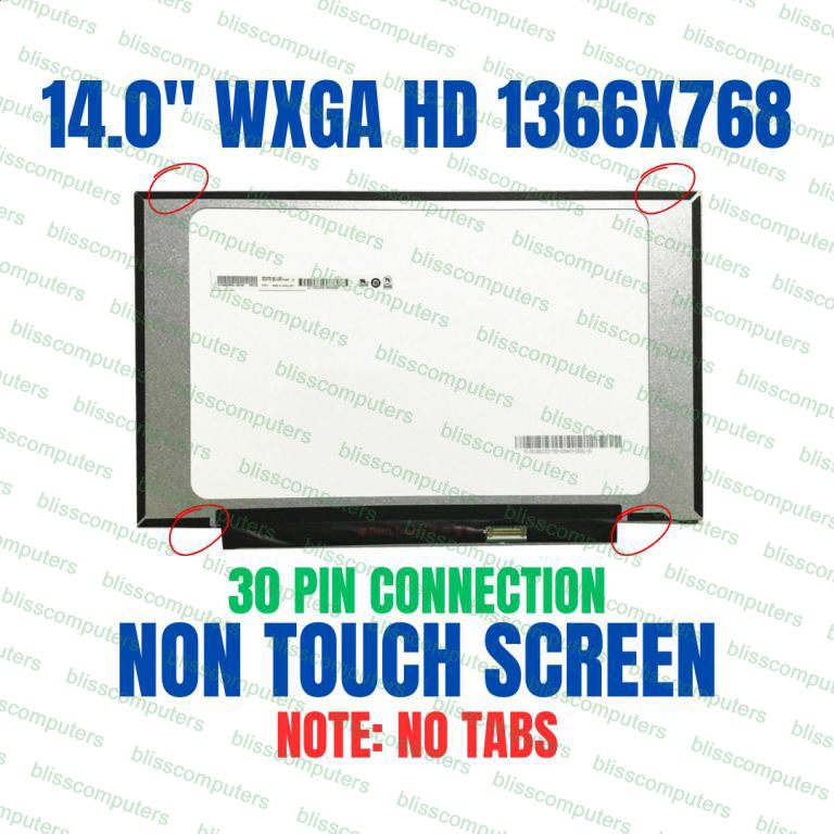 BOE NT140WHM-N44 NT140WHM-N34 No Tabs LCD Screen HD 1366x768