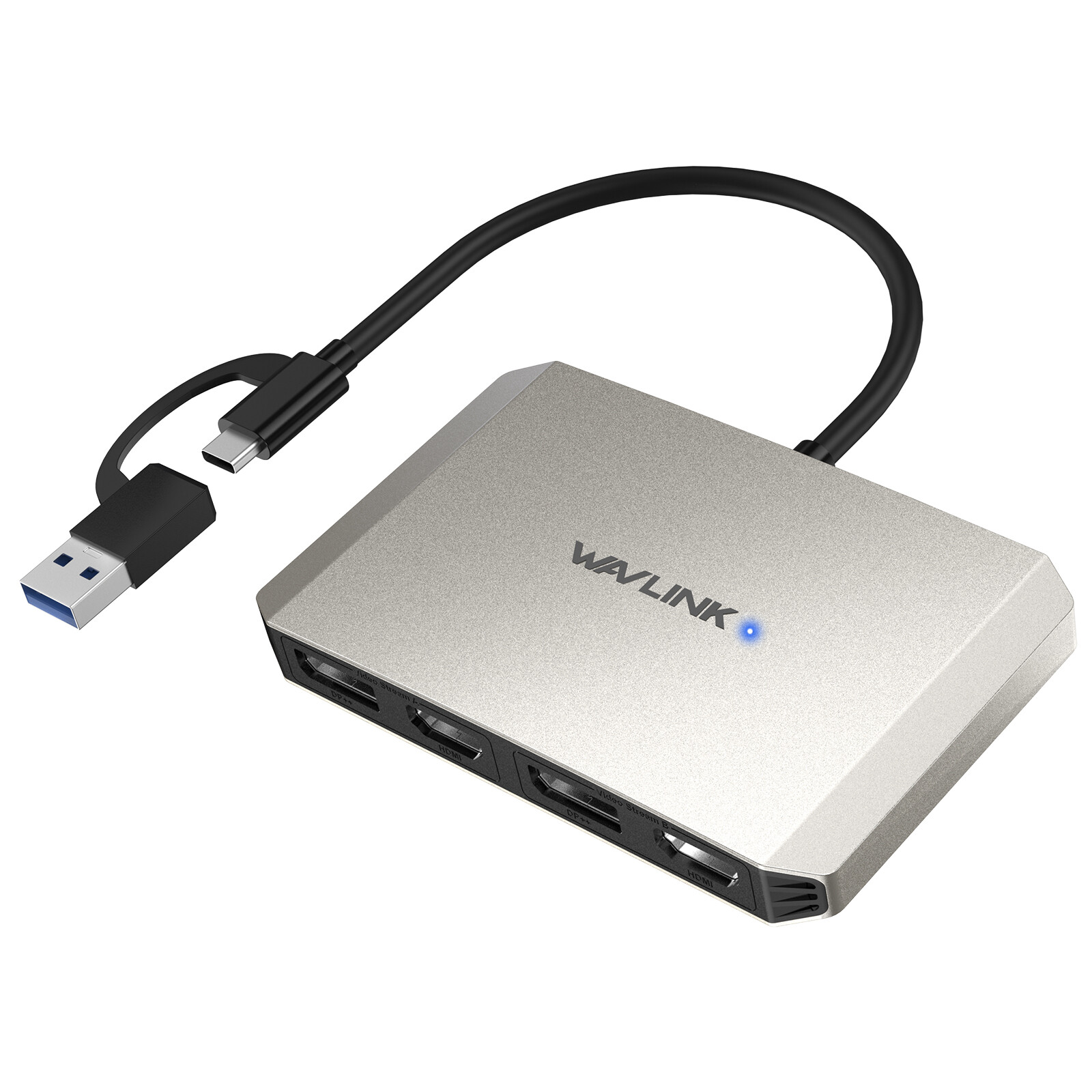 USB C/USB 3.0 to HDMI Video Cable Adapter 2K/4K 2 HDMI For PC Laptop HDTV LCD TV