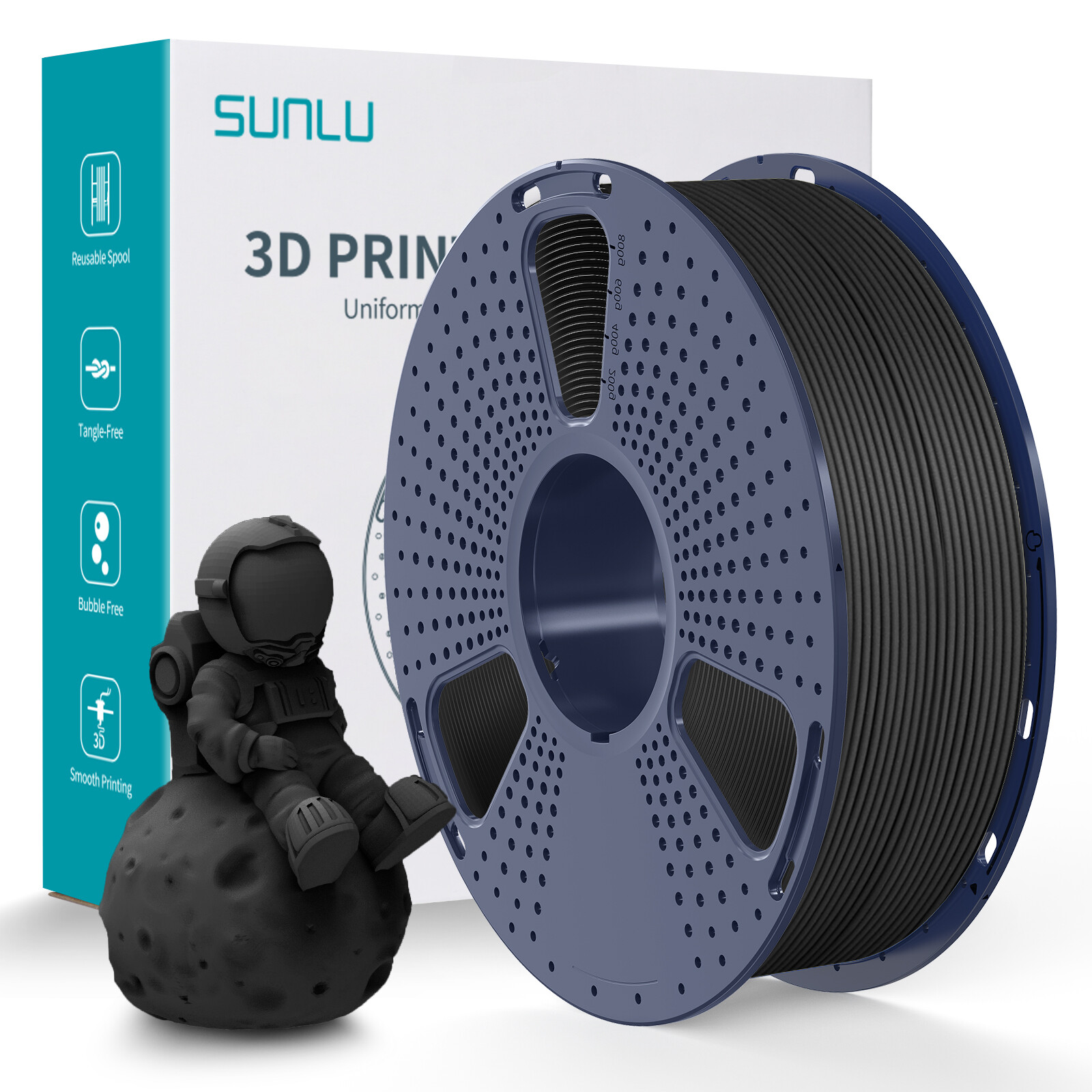 【ADD 10, PAY 6】SUNLU PETG PLA+ PLA ABS SILK 3D Printer Filament 1.75mm 1KG Neat
