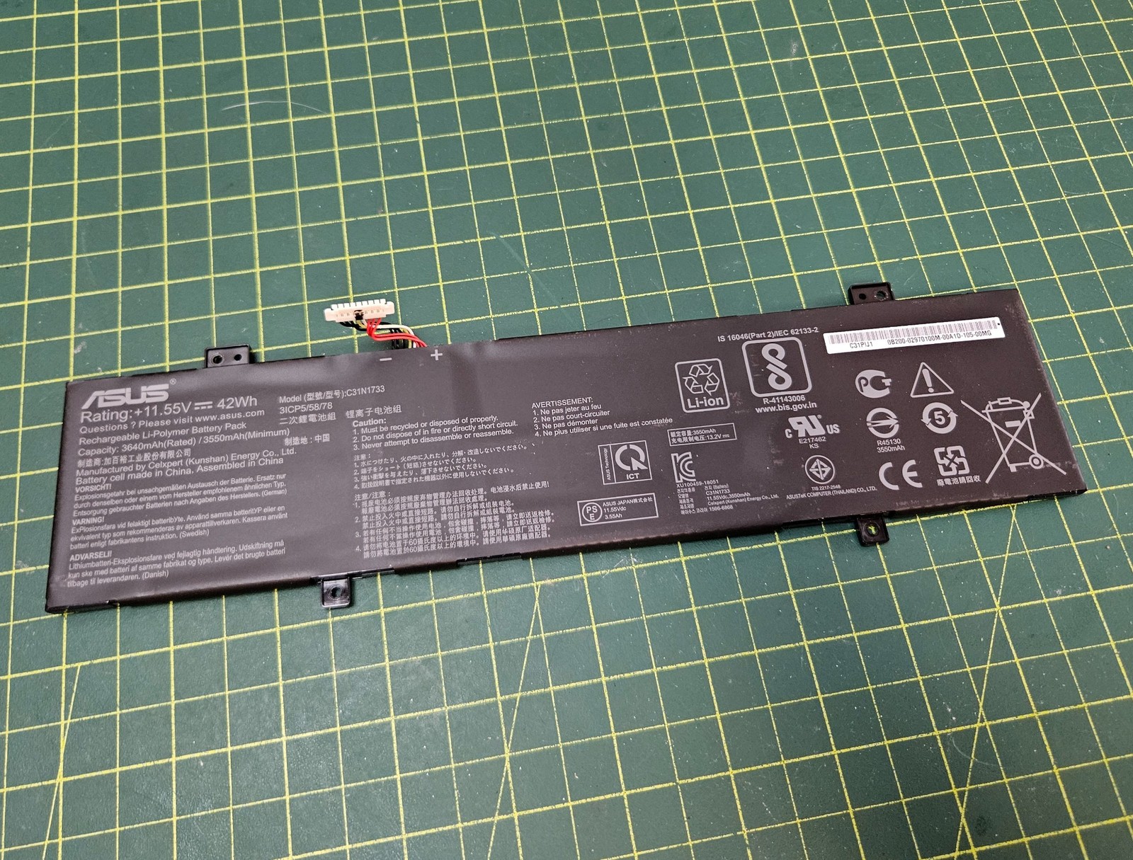 Genuine ASUS VIVOBOOK FLIP 14 TP412FA Laptop Battery 11.55V 42Wh C31N1733 #85.5%