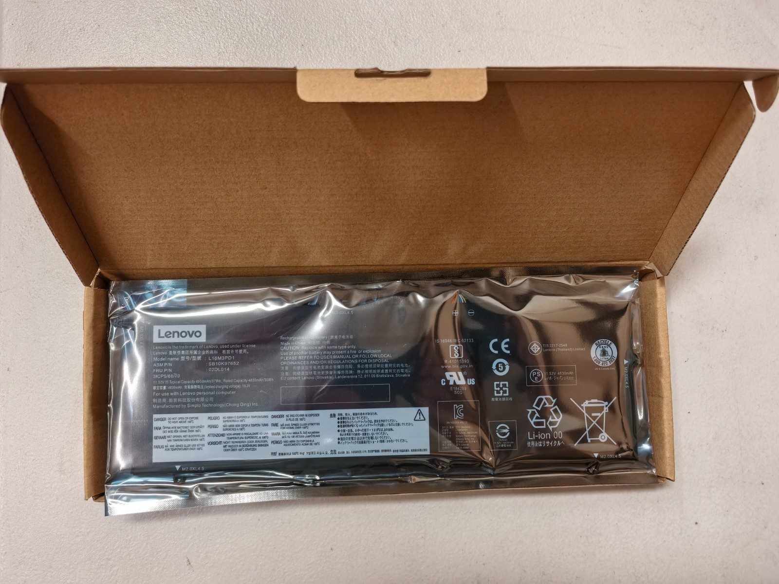 Genuine L18M3PD1 L18C3PD1 L18L3PD1 Battery Lenovo ThinkPad T490s T495s Series