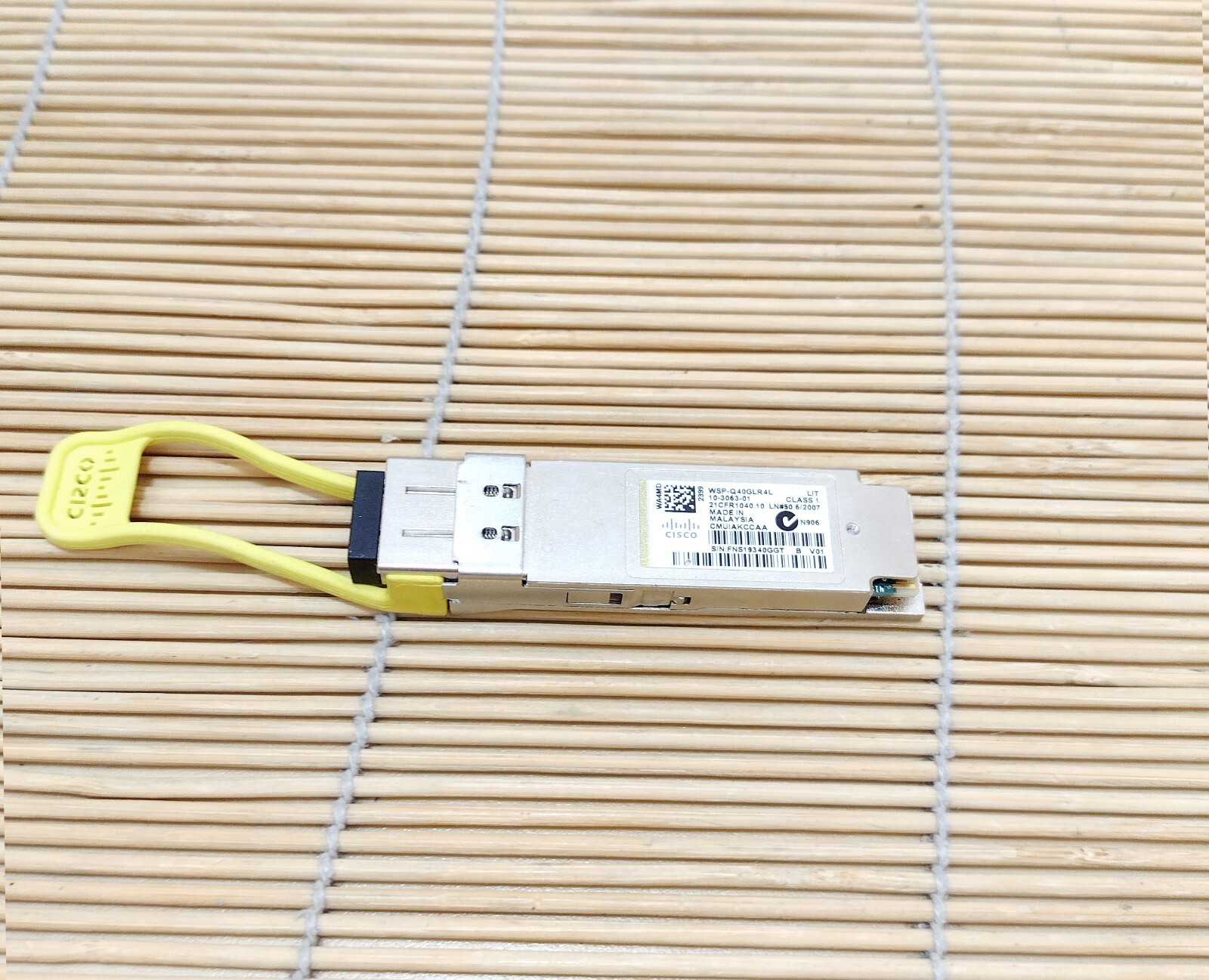 Cisco WSP-Q40GLR4L 40GBASE-LR4-Lite 40G 40GbE LR4 1310nm 10-3063-01 Version 1