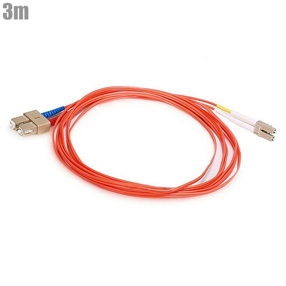 3m (10ft) LC/SC 62.5/125 Duplex Multi Mode Optic Fiber Optics Patch Cable Cord