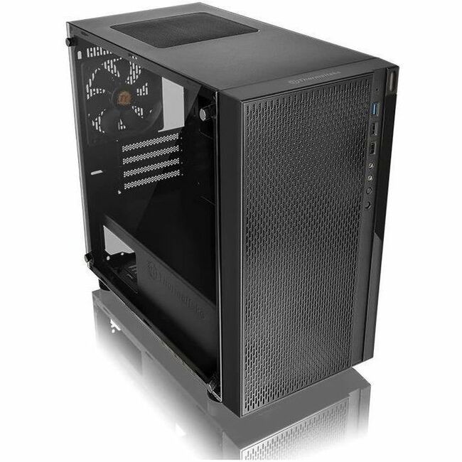 Thermaltake Versa H18 Tempered Glass Black SPCC Micro ATX Gaming Computer Case