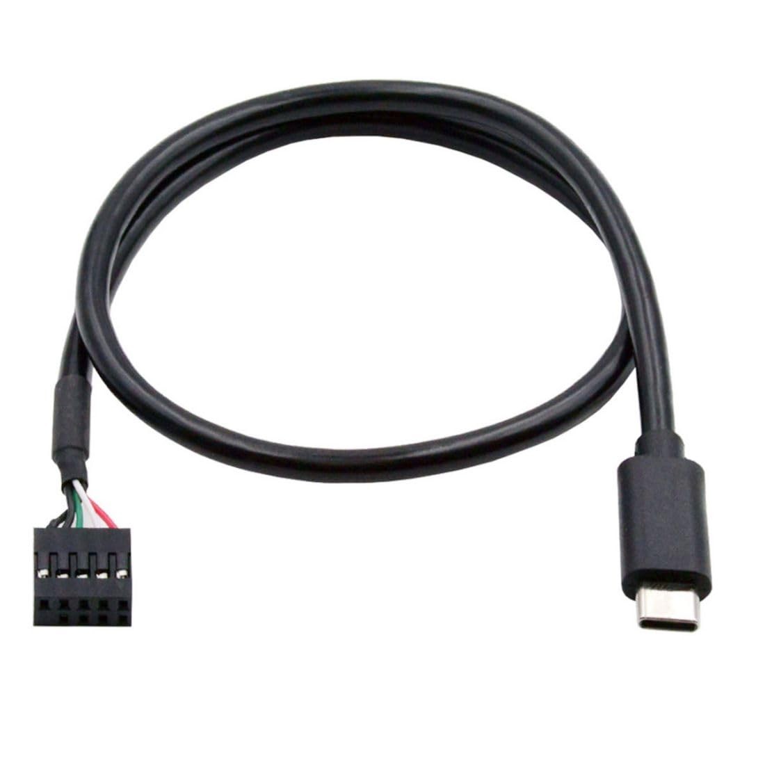 chenyang USB 2.0 Front Panel Header 9/10Pin to C Male Mainboard Black