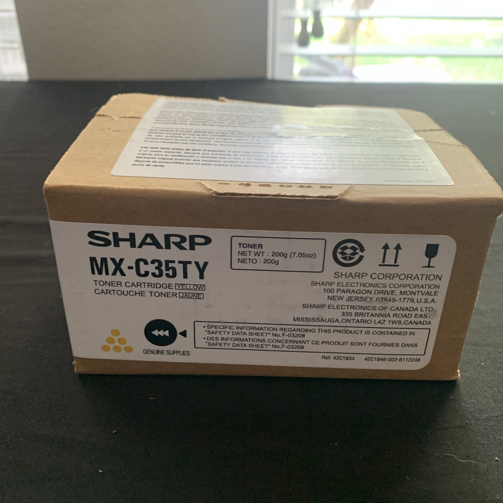 Genuine OEM Sharp MX-C35TY Yellow Toner Cartridge 42C1846-002-6112248 Brand New