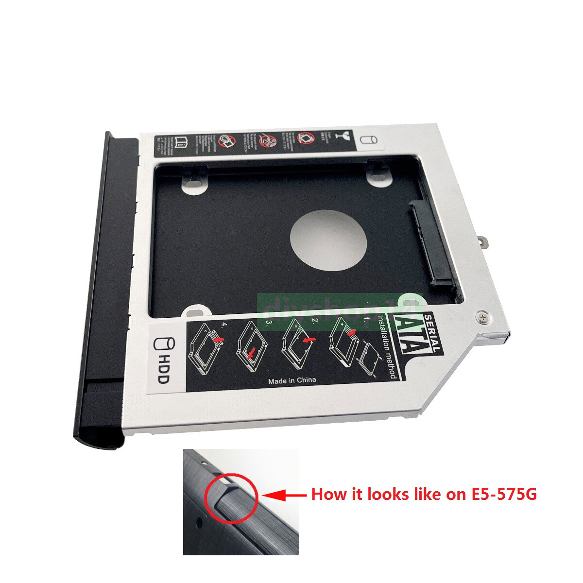 Bezel Front Bracket 2nd HDD SSD Hard Drive Caddy for Acer Aspire E5-575 E5-575G