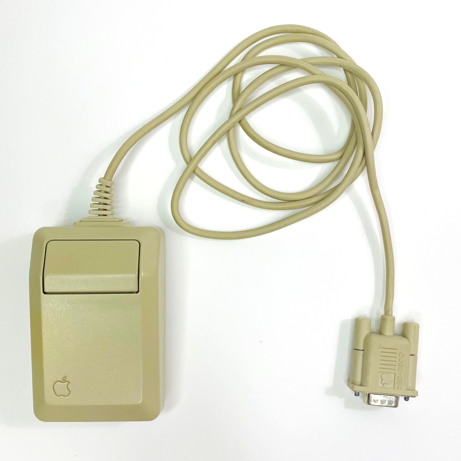 Vtg Apple Mouse IIc A2M4015 8-Pin Wired Beige Genuine Made in USA - Tested