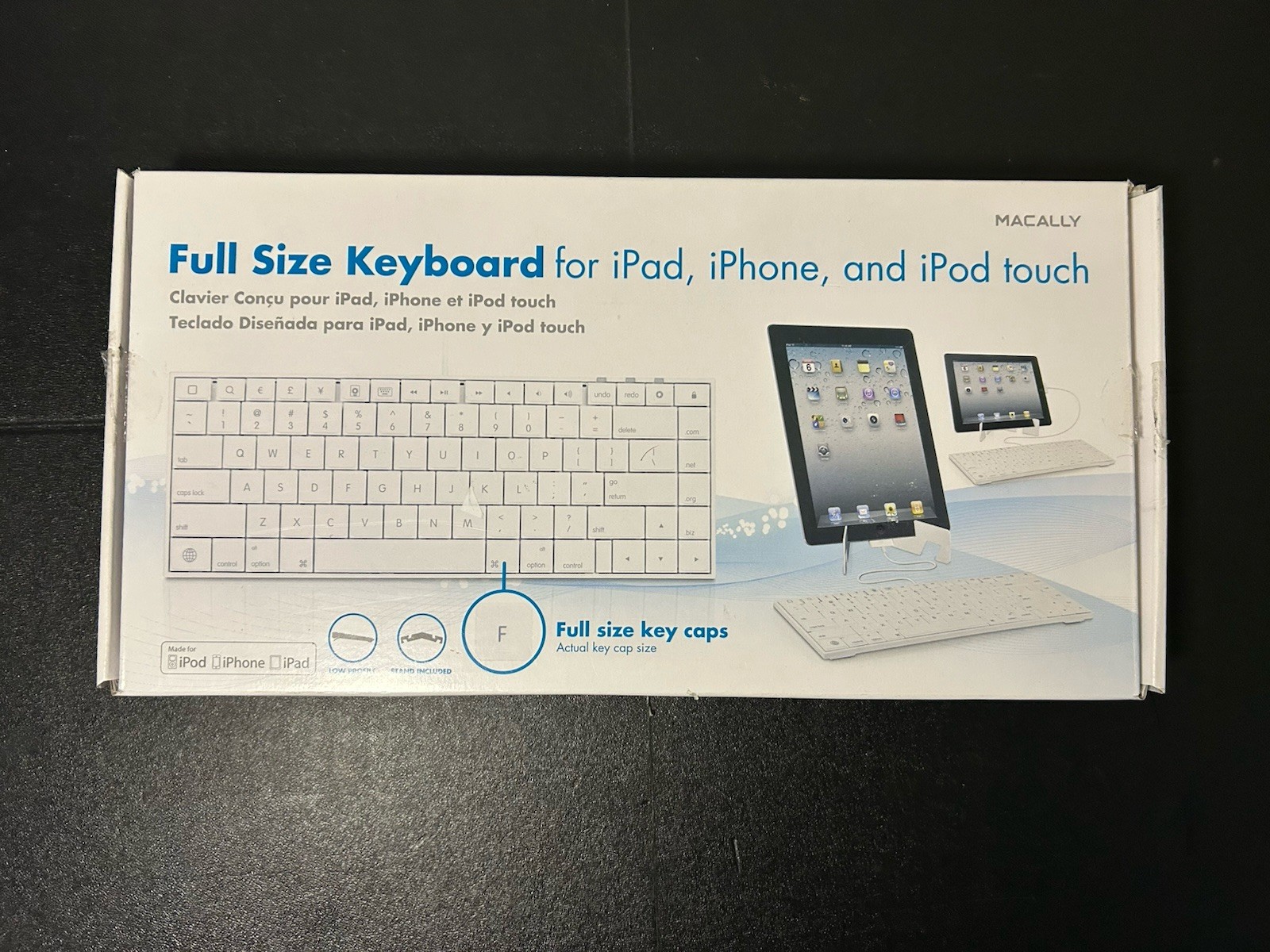 Macally iKey30 30-Pin Wired Keyboard for iPad iPhone iPod Touch - New Open Box