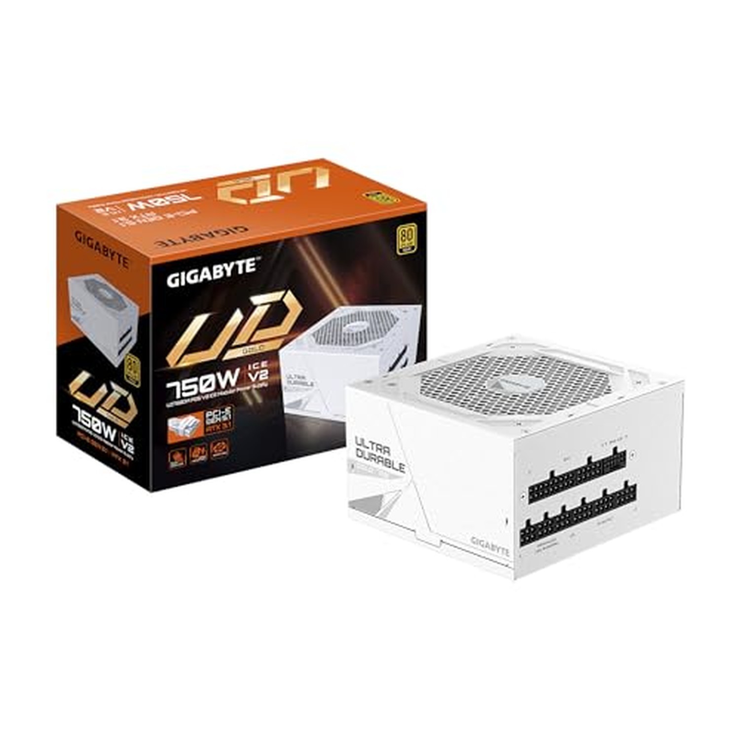 GIGABYTE UD750GM PG5 V2 ICE - 750W 80 Plus Platinum Certified - PCIe5.1 Ready...