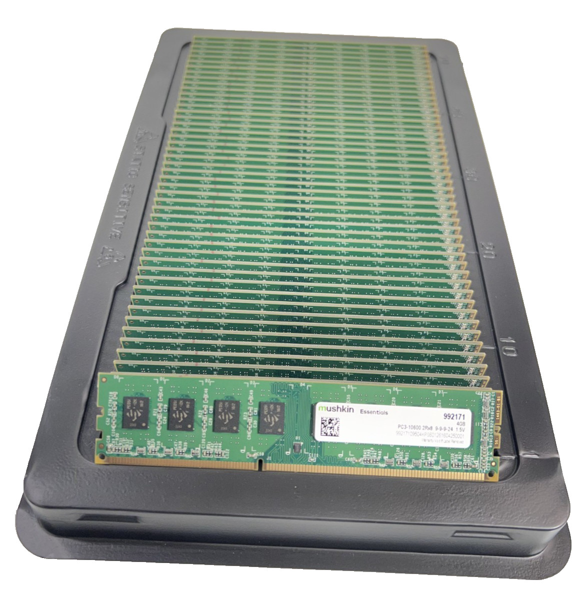 Lot of 50 Mushkin Essentials 4GB PC3-10600 2R8x8 DDR3 DIMM Memory RAM