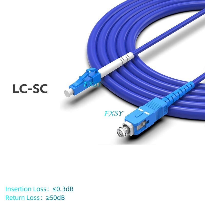 2Pcs 1m 2m 3m 5m 10m 15m SC/UPC to LC/UPC SM OS2 Armored Fiber Optic Patch Cord