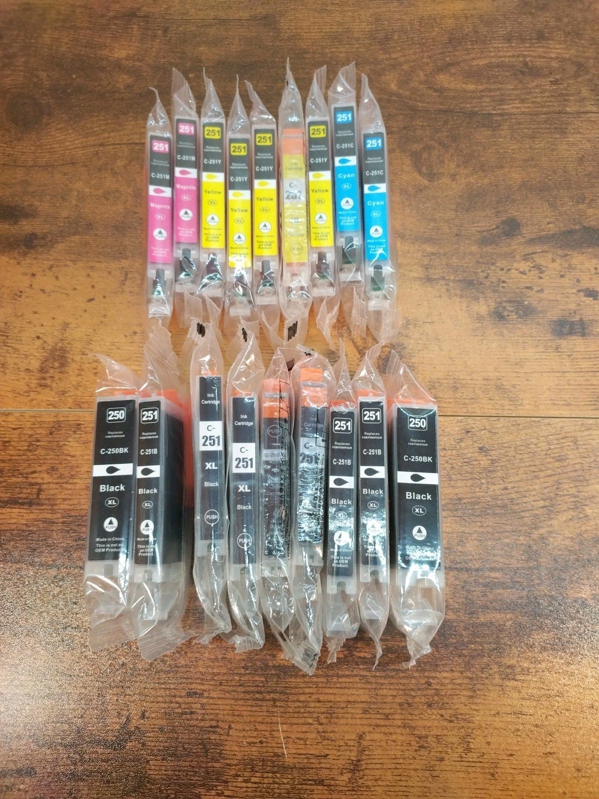 Lot of 18 EZink Compatible 250XL 251XL Cartridges Canon PIXMA