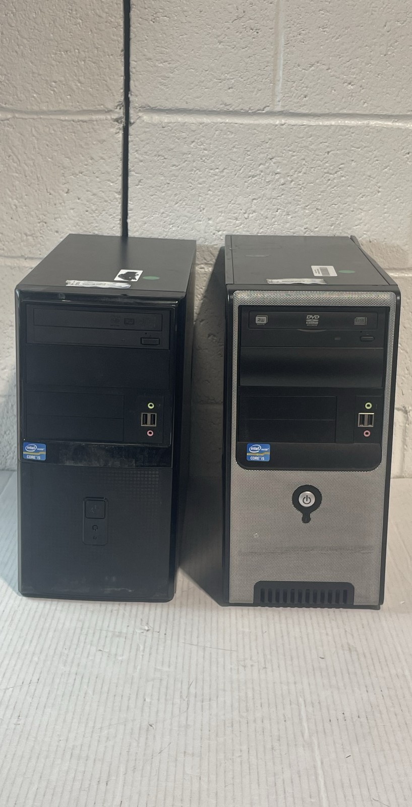 Custom Build Desktop PC Intel Core i5 Tower Computers Micro-ATX Lot of 2