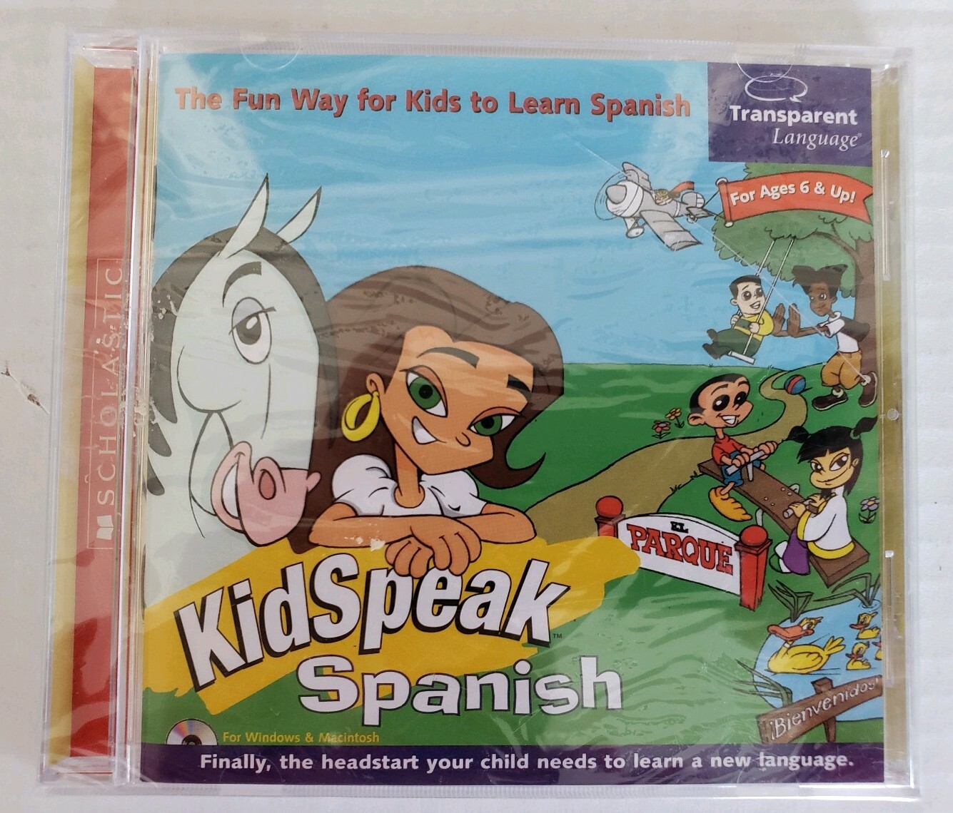 Scholastic Books Kidspeak Kids Speak Spanish CD Rom Age 6+ Educational Game New 