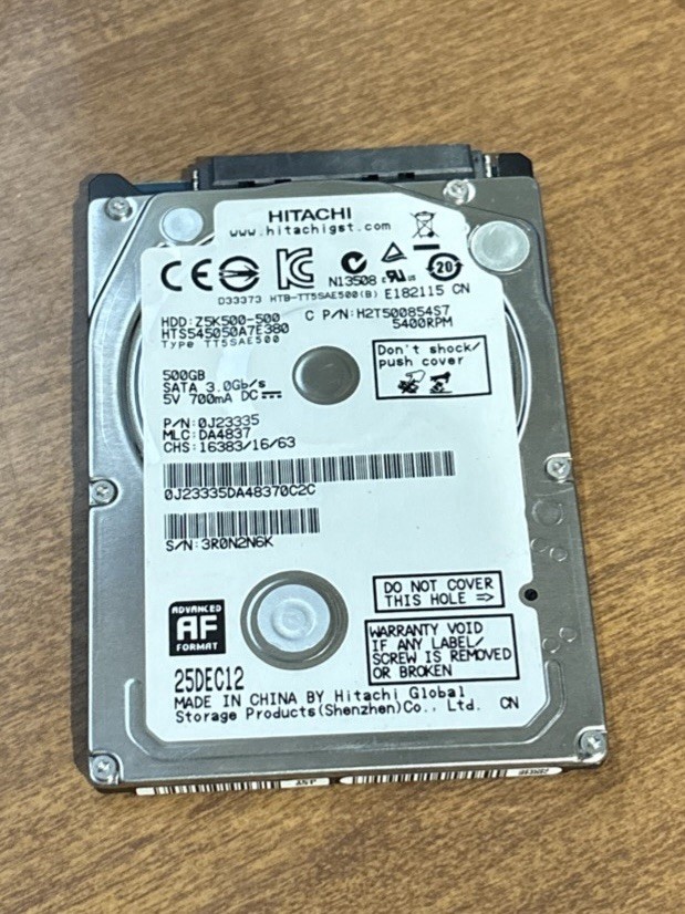 Hitachi HTS725050A7E635 500GB 2.5" 7200RPM 32MB Cache SATA HDD