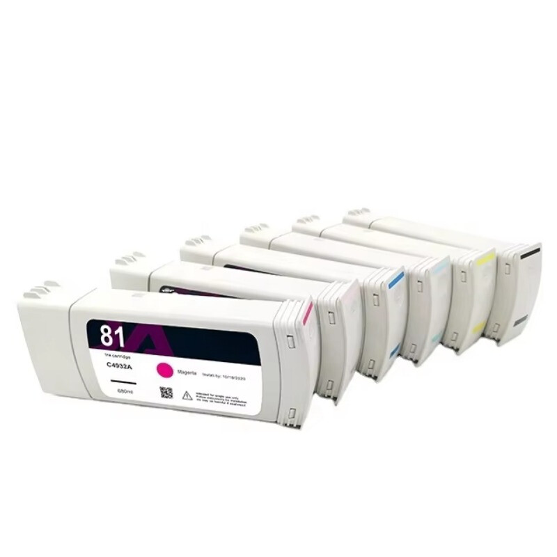 6PC Compatible For HP81 Ink Cartridge For HP DesignJet 5000 5000PS 5000PS