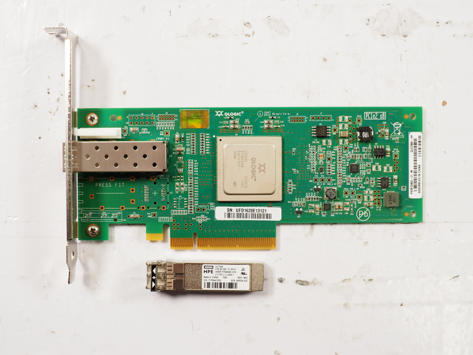 Lot of 8 Qlogic HP AK344-63002 QLE2560-HP 489190-001 584776-001 Single-Port Card