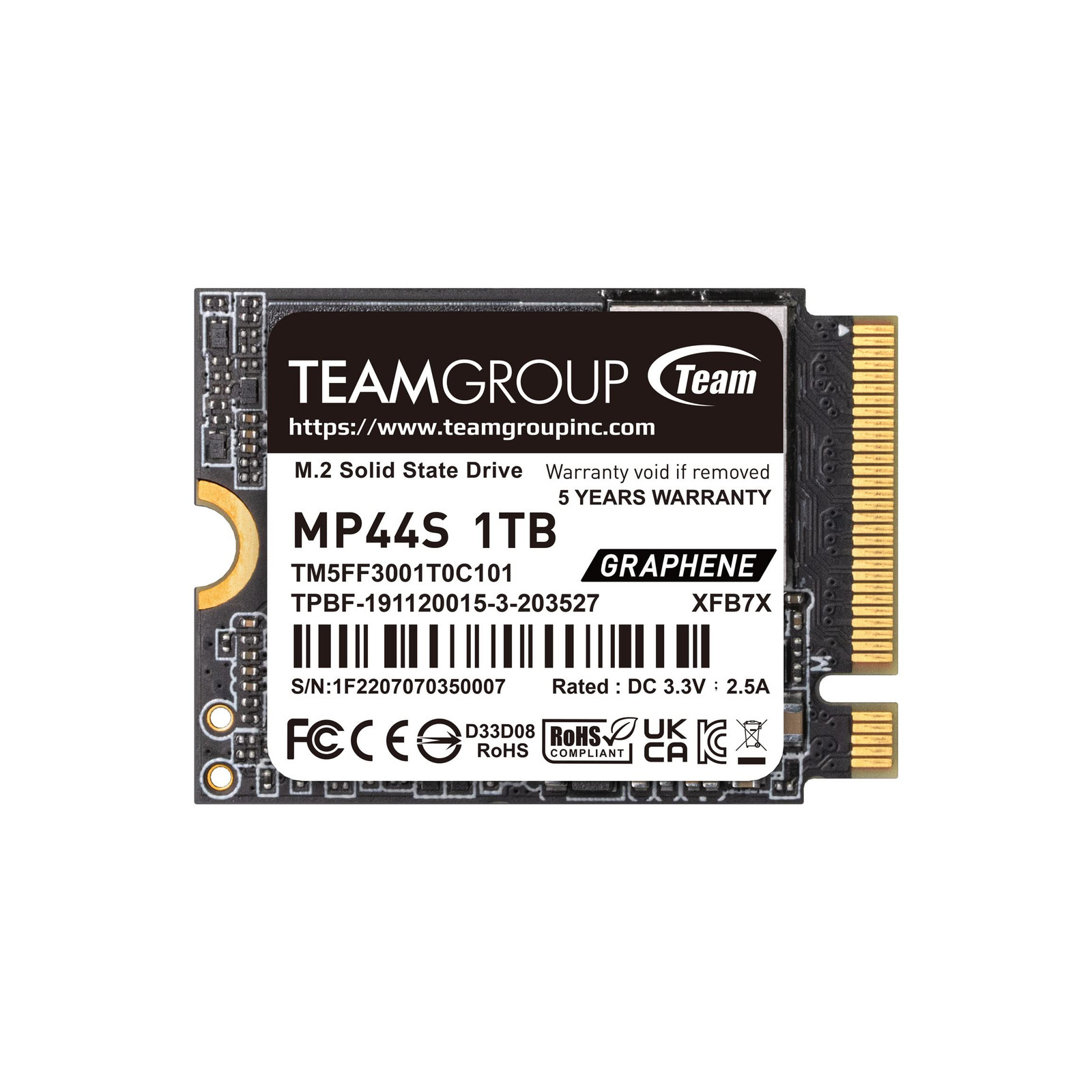 Teamgroup Mp44s Ssd 1Tb Slc Cache Gen 4X4 M.2 2230 Pcie 4.0 Nvme Steam Personal 