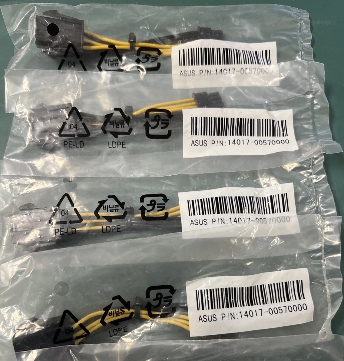 LOT OF 4 - ASUS Fan Extension Card II power cable 14017-00570000