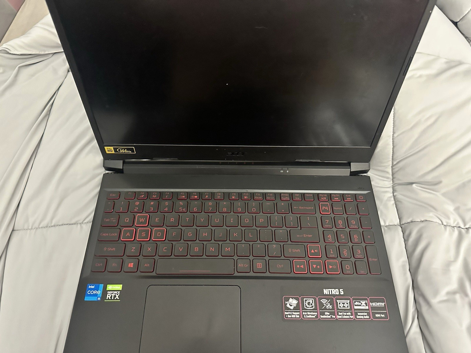 Acer Nitro 5 15.6" Gaming Laptop i5 RTX 3050 16GB 512GB SSD Win11 (NOT WORKING)