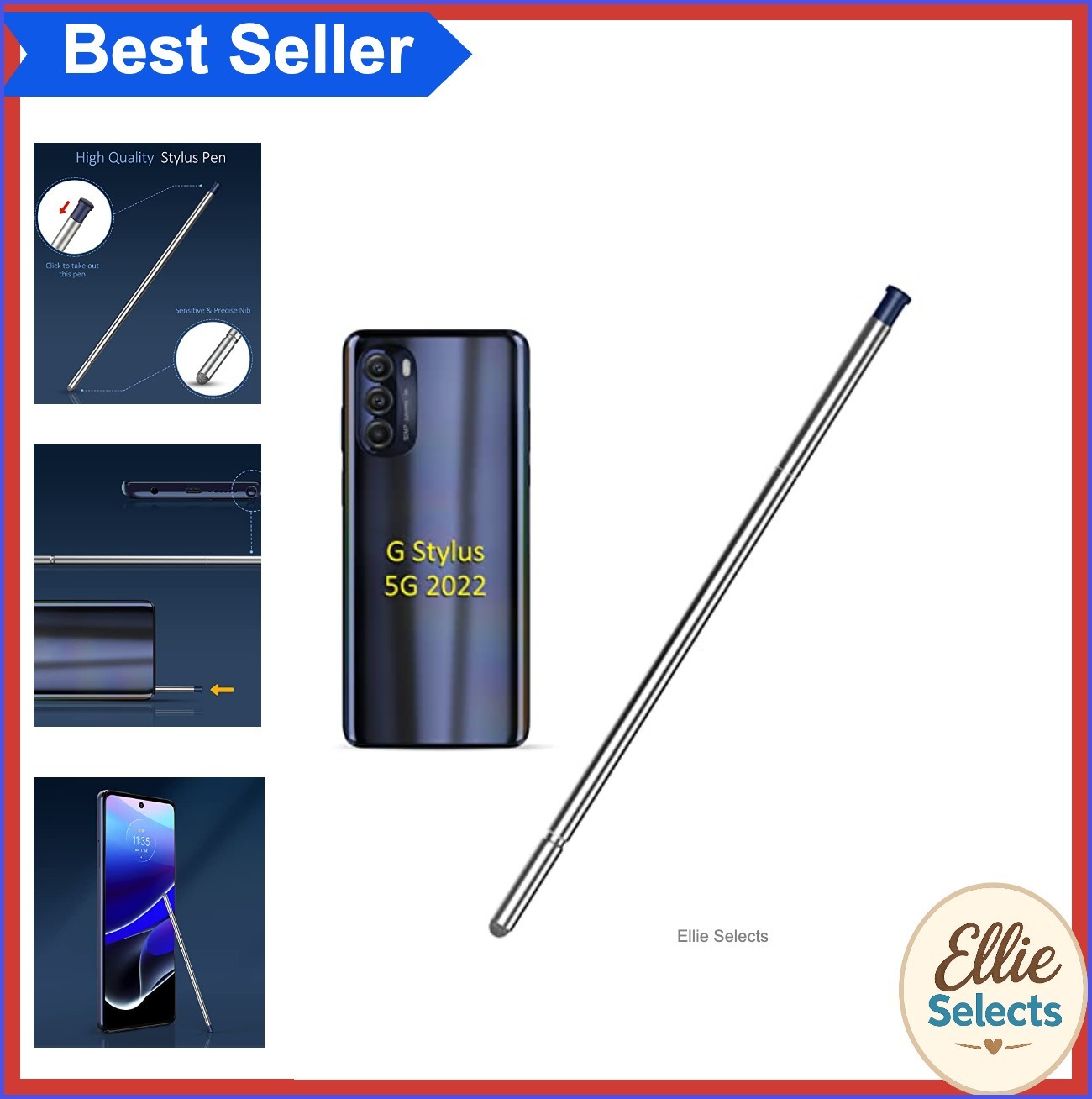 Replacement Stylus Pen for Moto G Stylus 5G 2022 Blue Aluminum Touch Screen