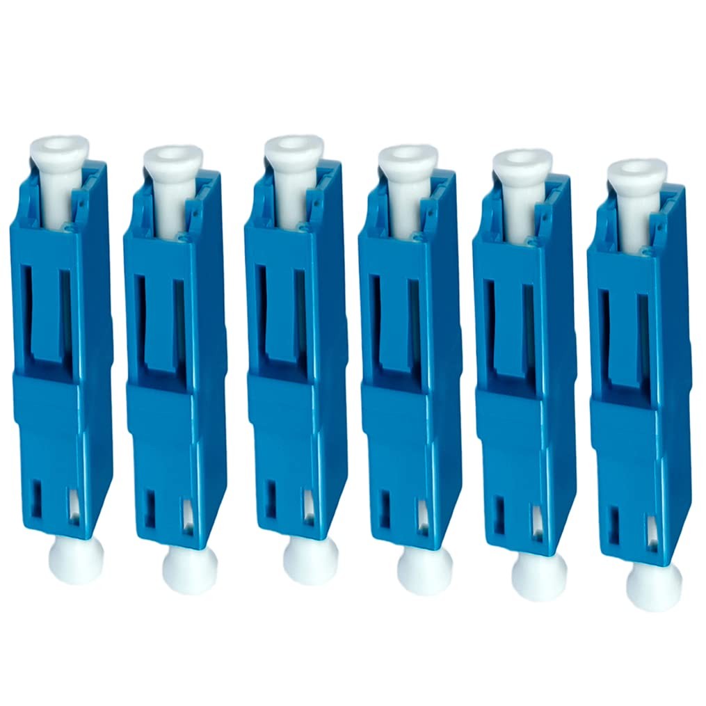 6 Pcs LC to LC Simplex Single Mode Fiber Optic Optical Adapter Coupler Connector
