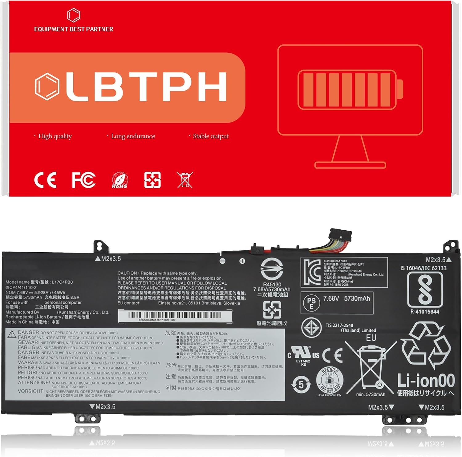 L17C4PB0 L17M4PB0 45Wh Battery for Lenovo Flex 6 14IKB IdeaPad 530s Series