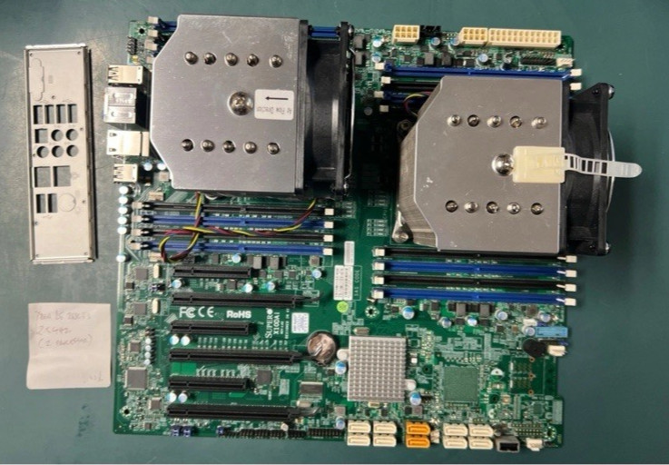 SUPERMICRO X10DAi Dual LGA Motherboard - 2x E5-2680 V3 CPU W/ SHIELD