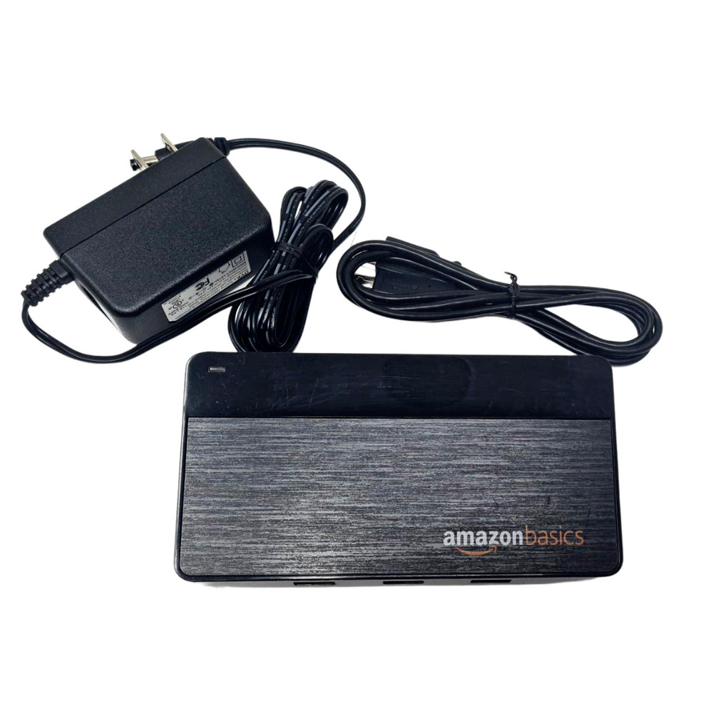 Amazon Basics 10-Port USB 2.0 Hub w/ 2 Fast Charging Port Power Adapter Charger